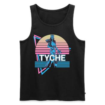 Tyche Göttin des Glücks und der Fortuna Retro - Männer Premium Bio Tank Top - Schwarz - Vorne - Michal (187cm)