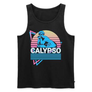 Déesse Calypso Mythe grec antique - Débardeur bio Premium Homme - noir - Devant - Michal (187cm)