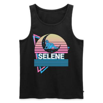Selene goddess Ancient Greek Greek mythology - Men's Premium Organic Tank Top - black - Front - AI Model Male 178 light (178cm)