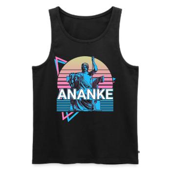 Ananke Goddess Ancient Greek Greek mythology - Men's Premium Organic Tank Top - black - Front - AI Model Male 178 light (178cm)