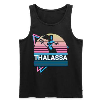 Déesse Thalassa Mythologie grecque antique - Débardeur bio Premium Homme - noir - Devant - Michal (187cm)
