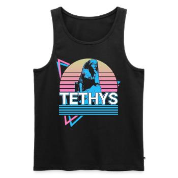 Déesse Téthys Mythologie grecque antique - Débardeur bio Premium Homme - noir - Devant - Michal (187cm)