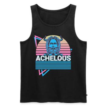 Achelous Greek god Ancient Greek myth - Men's Premium Organic Tank Top - black - Front - AI Model Male 178 light (178cm)