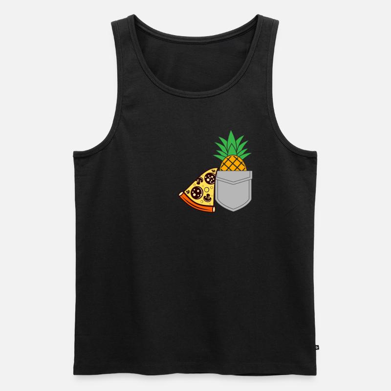 Pizza Ananas - Débardeur bio Premium Homme - noir
