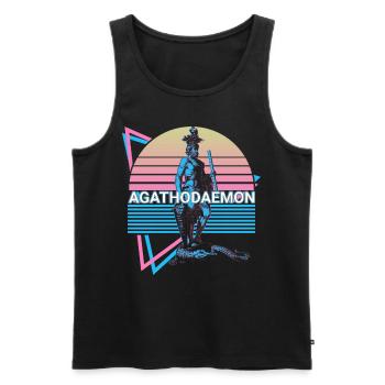 Agathodaemon Greek god Ancient Greek - Men's Premium Organic Tank Top - black - Front - AI Model Male 178 light (178cm)