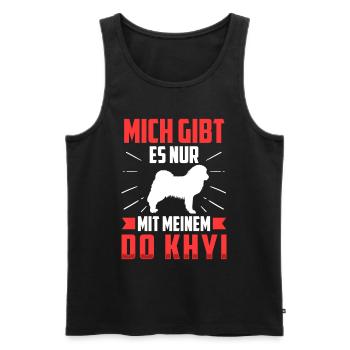 Nur mit meinem Do Khyi Tibetmastiff Tibetdogge - Männer Premium Bio Tank Top - Schwarz - Vorne - Michal (187cm)