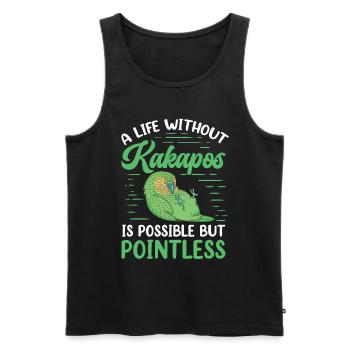 Kakapo Leben ohne flugunfähiger Kakapo - Männer Premium Bio Tank Top - Schwarz - Vorne - AI Model Male 178 light (178cm)