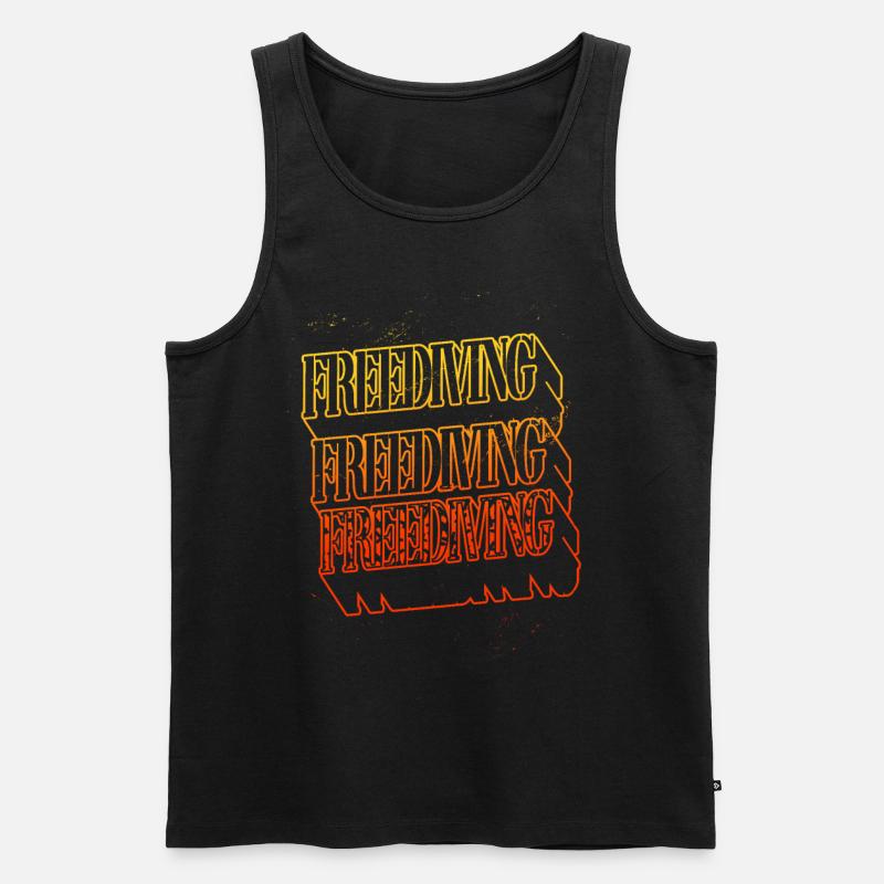 Freediving Apnoetauchen Freitauchen Tauchen - Männer Premium Bio Tank Top - Schwarz