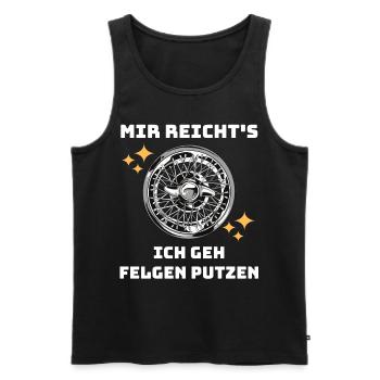Mir reicht's ich geh Felgen putzen Auto Liebhaber - Männer Premium Bio Tank Top - Schwarz - Vorne - AI Model Male 178 light (178cm)