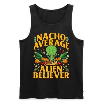 Nacho Average Alien Believer - Männer Premium Bio Tank Top - Schwarz - Vorne - AI Model Male 178 light (178cm)