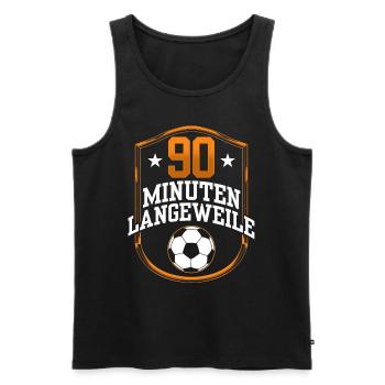 90 Minuten Langeweile - Männer Premium Bio Tank Top - Schwarz - Vorne - Michal (187cm)