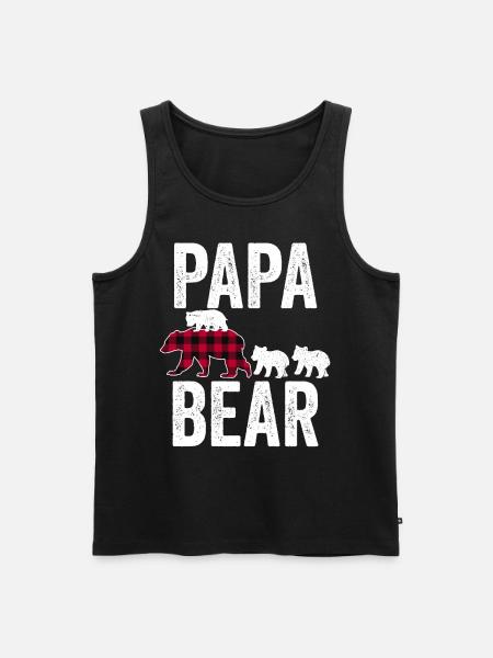 Papa Bear - Men's Premium Organic Tank Top - black