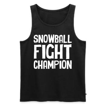 Snowball Fight - Snowball Fight Champion - Men's Premium Organic Tank Top - black - Front - AI Model Male 178 light (178cm)