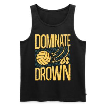 Water Polo Vintage Dominate Or - Débardeur bio Premium Homme - noir - Devant - Michal (187cm)