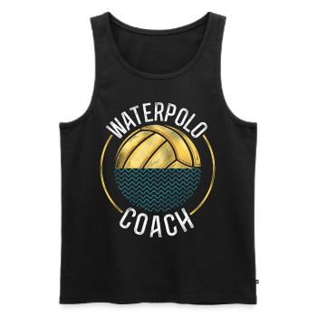 Water Polo Coach Vintage Water - Men's Premium Organic Tank Top - black - Front - Michal (187cm)
