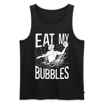 Water Polo Eat My Bubbles - Men's Premium Organic Tank Top - black - Front - Michal (187cm)