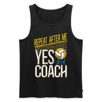 Water Polo Coach Vintage Repeat - Men's Premium Organic Tank Top - black - Front - Michal (187cm)