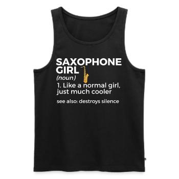 Musiciens de saxophone Musique de cuivres - Débardeur bio Premium Homme - noir - Devant - Michal (187cm)