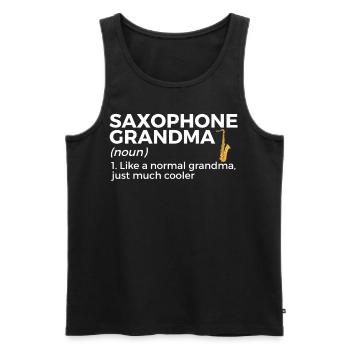 Saxophone Musiker Blasmusik - Männer Premium Bio Tank Top - Schwarz - Vorne - Michal (187cm)