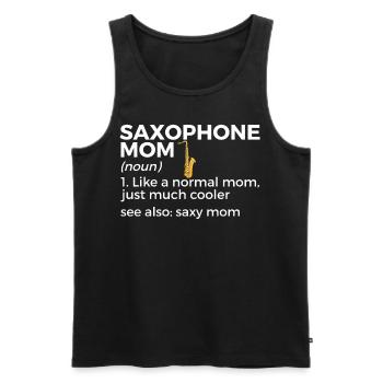Saxophone musicians Brass music - Men's Premium Organic Tank Top - black - Front - Michal (187cm)