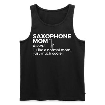Musiciens de saxophone Musique de cuivres - Débardeur bio Premium Homme - noir - Devant - Michal (187cm)