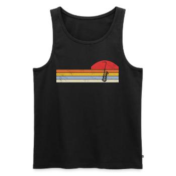 Saxophone musicians Brass music - Men's Premium Organic Tank Top - black - Front - Michal (187cm)