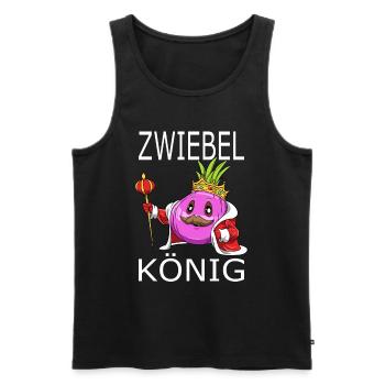 Zwiebel König - Männer Premium Bio Tank Top - Schwarz - Vorne - Michal (187cm)