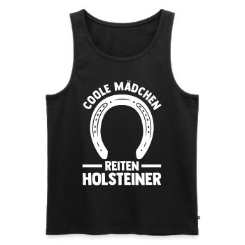 Pferd Reitsport Reiten Pferdesport Holsteiner - Männer Premium Bio Tank Top - Schwarz - Vorne - Michal (187cm)