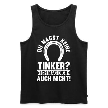 Pferd Reitsport Reiten Pferdesport Tinker - Männer Premium Bio Tank Top - Schwarz - Vorne - Michal (187cm)