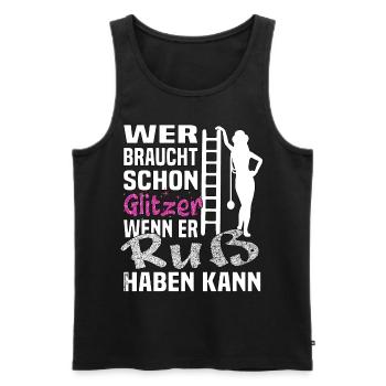 Frauen im Handwerk Schornsteinfegerin Berufs - Männer Premium Bio Tank Top - Schwarz - Vorne - Michal (187cm)