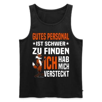 Gutes Personal auf der Arbeit lustiges beste - Männer Premium Bio Tank Top - Schwarz - Vorne - Michal (187cm)