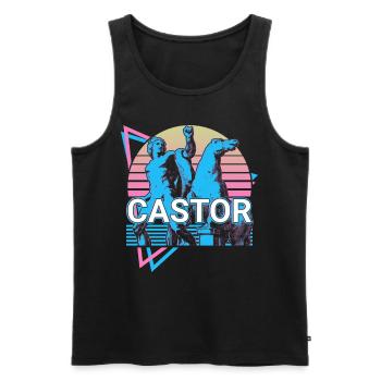 Castor Greek god Ancient Greek mythol - Men's Premium Organic Tank Top - black - Front - AI Model Male 178 light (178cm)