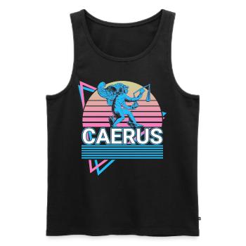 Caerus Dieu grec Mythe grec antique - Débardeur bio Premium Homme - noir - Devant - Michal (187cm)
