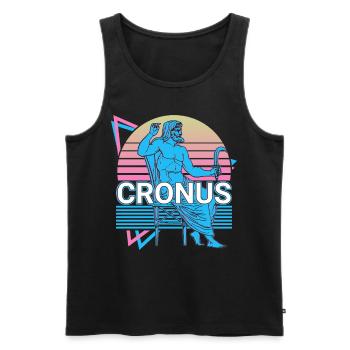 Kronus Dieu grec Mythe grec antique - Débardeur bio Premium Homme - noir - Devant - Michal (187cm)