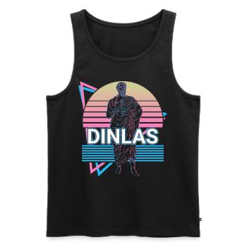 Dinlas Dieu grec Mythe grec antique - Débardeur bio Premium Homme - noir - Devant - Michal (187cm)