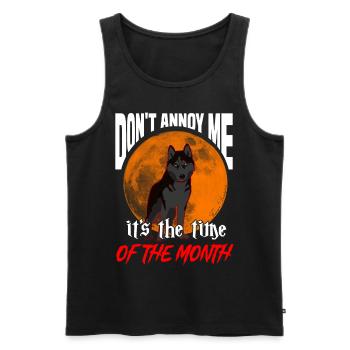 Funny Halloween Men and Women Blood Moon - Men's Premium Organic Tank Top - black - Front - AI Model Male 178 light (178cm)