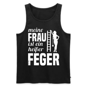 Schornsteinfeger Schornsteinfegerin Partner - Männer Premium Bio Tank Top - Schwarz - Vorne - Michal (187cm)