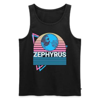 Zephyrus Greek God Ancient Greek myth - Men's Premium Organic Tank Top - black - Front - AI Model Male 178 light (178cm)