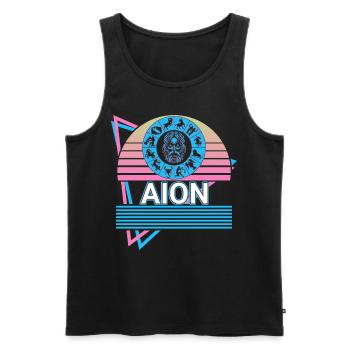 Αion Dieu grec Mythologie grecque antique - Débardeur bio Premium Homme - noir - Devant - Michal (187cm)
