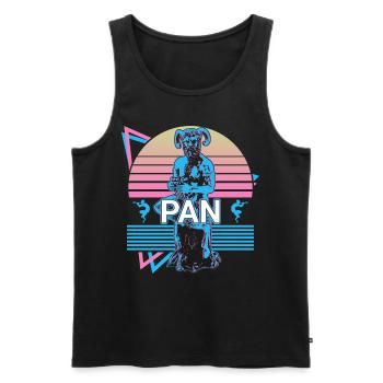 Pan Greek God Mythologie grecque antique - Débardeur bio Premium Homme - noir - Devant - Michal (187cm)