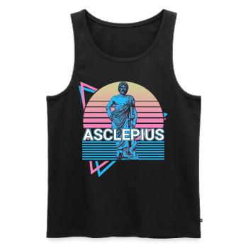 Asclepius Greek god Ancient Greek myth - Men's Premium Organic Tank Top - black - Front - AI Model Male 178 light (178cm)