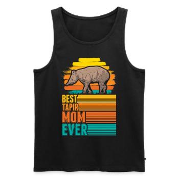 Best Tapir Mom Ever - Männer Premium Bio Tank Top - Schwarz - Vorne - Michal (187cm)
