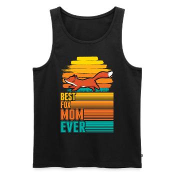 Best Fox Mom Ever Fuchs Mama - Men's Premium Organic Tank Top - black - Front - Michal (187cm)