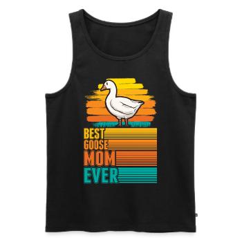 Best Goose Mom Ever Gänse Mama - Männer Premium Bio Tank Top - Schwarz - Vorne - AI Model Male 178 light (178cm)