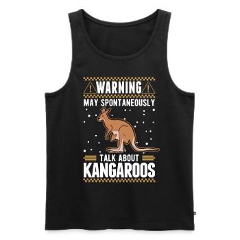 Kangourou Australie Kangourou australien - Débardeur bio Premium Homme - noir - Devant - Michal (187cm)