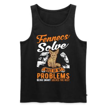 Fennec Gift Desert Fox Fennec - Men's Premium Organic Tank Top - black - Front - Michal (187cm)