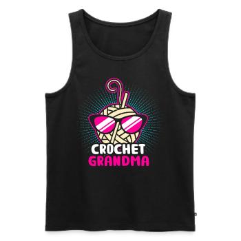 Stricken Grossmutter - Männer Premium Bio Tank Top - Schwarz - Vorne - Michal (187cm)