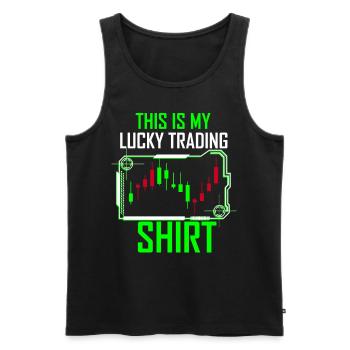 Trading Geld - Männer Premium Bio Tank Top - Schwarz - Vorne - AI Model Male 178 light (178cm)