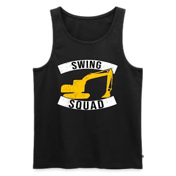 Backhoe Operator Swing Squad - Men's Premium Organic Tank Top - black - Front - AI Model Male 178 light (178cm)