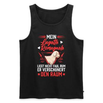 Lagotto Romagnolo liegt nicht rum Trüffelhund - Männer Premium Bio Tank Top - Schwarz - Vorne - Michal (187cm)